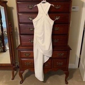 White asymmetrical dress